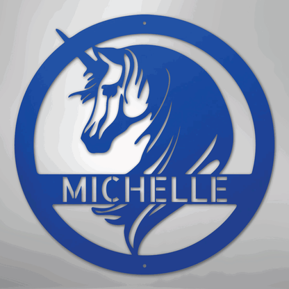 Unicorn Monogram - Steel Sign - Giftinum