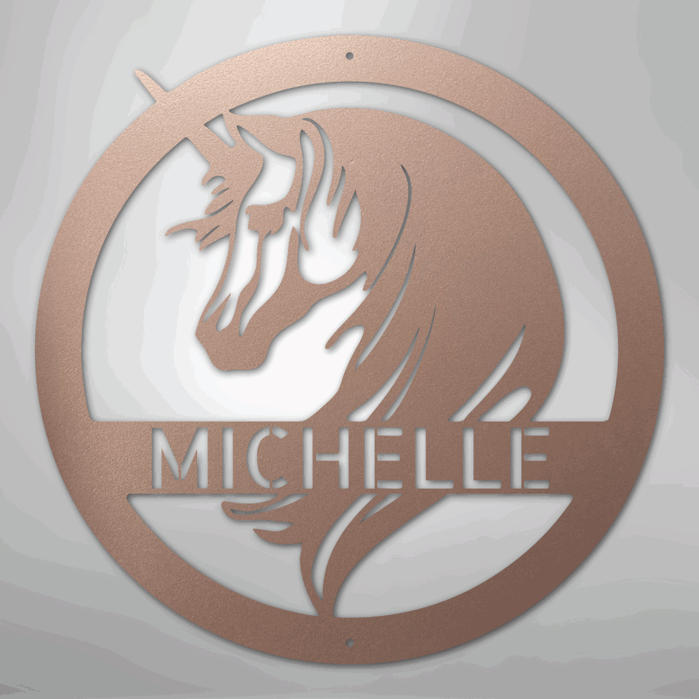 Unicorn Monogram - Steel Sign - Giftinum