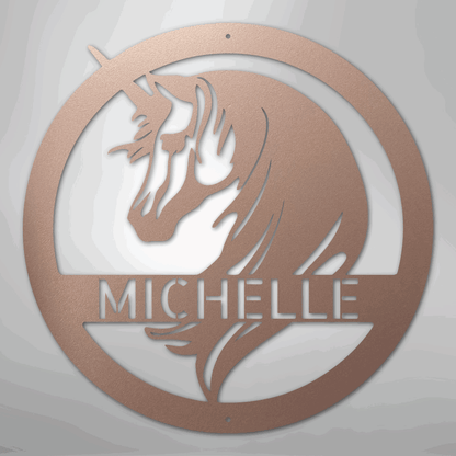 Unicorn Monogram - Steel Sign - Giftinum