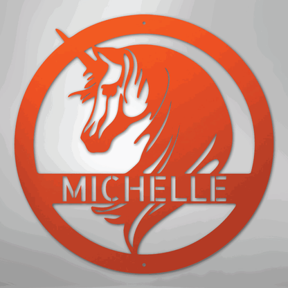Unicorn Monogram - Steel Sign - Giftinum