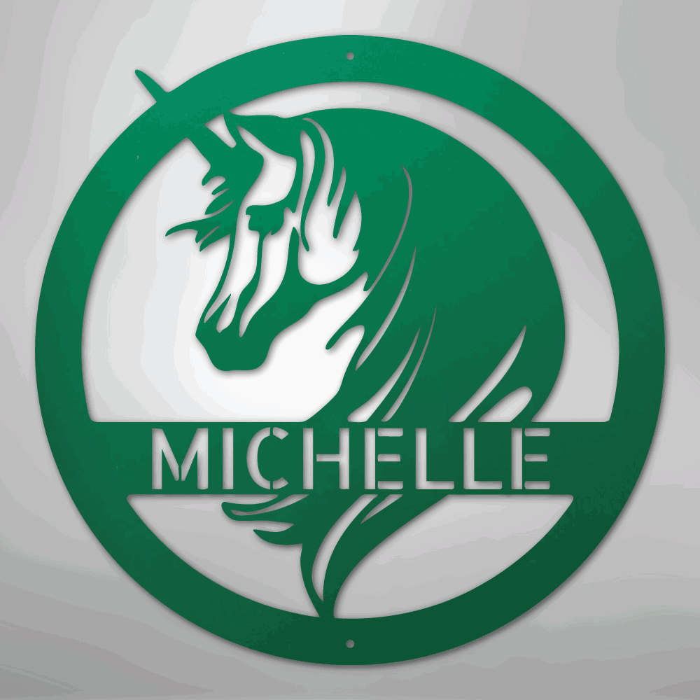 Unicorn Monogram - Steel Sign - Giftinum