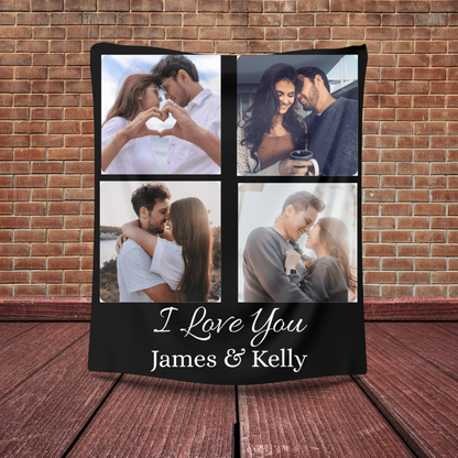 Personalized Couple Photo Blanket