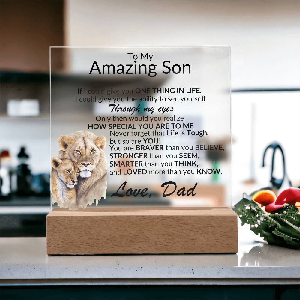 Amazing Son Acrylic Plaque | One thing in life (3) Jewelry Giftinum