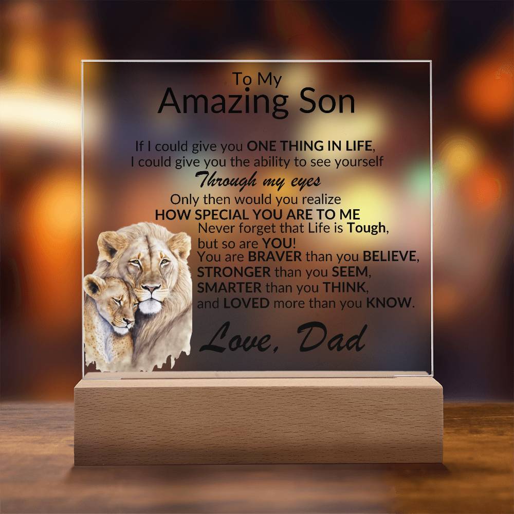 Amazing Son Acrylic Plaque | One thing in life (3) Jewelry Giftinum