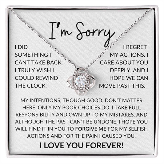 Apology Gift For Her Necklace - I regret my actions - Premium Jewelry - Just $59.95! Shop now at Giftinum