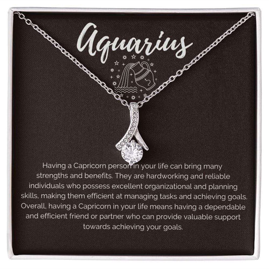 Aquarius Zodiac Birthday Necklace - Premium Jewelry - Just $119.95! Shop now at Giftinum
