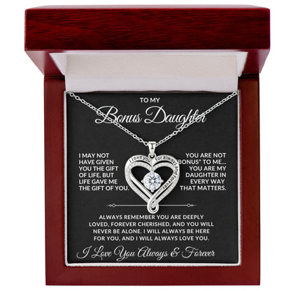 Bonus Daughter Necklace Gift, Meaningful Jewelry for Her
