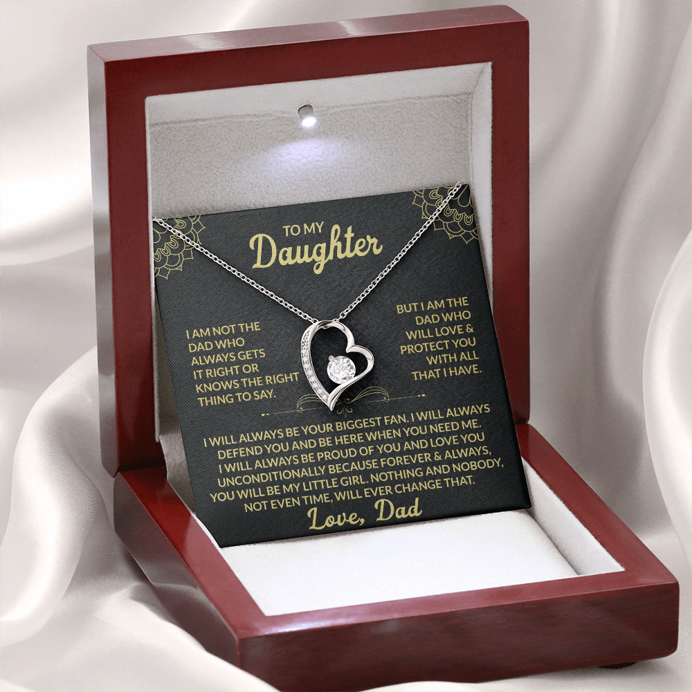 To My Daughter - "I Will Always Be Your Biggest Fan" 14k White Gold Finish / Luxury Box Jewelry Giftinum