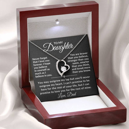 Dad to Daughter Necklace - Never Forget That I Love You