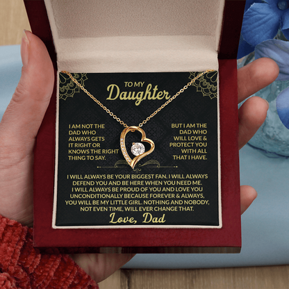 To My Daughter - "I Will Always Be Your Biggest Fan" 18k Yellow Gold Finish / Luxury Box Jewelry Giftinum