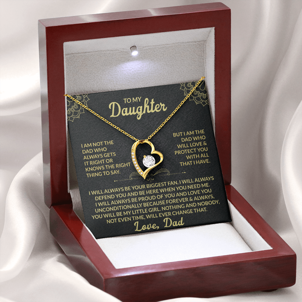 To My Daughter - "I Will Always Be Your Biggest Fan" 14k White Gold Finish / Standard Box Jewelry Giftinum