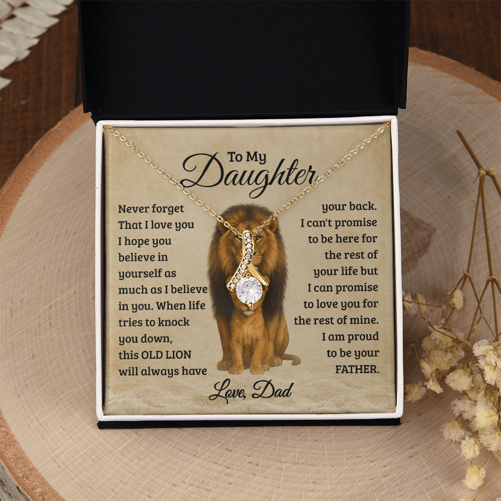 To My Daughter Necklace - "Never Forget That I Love You"