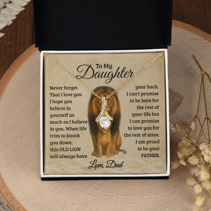 To My Daughter Necklace - "Never Forget That I Love You"