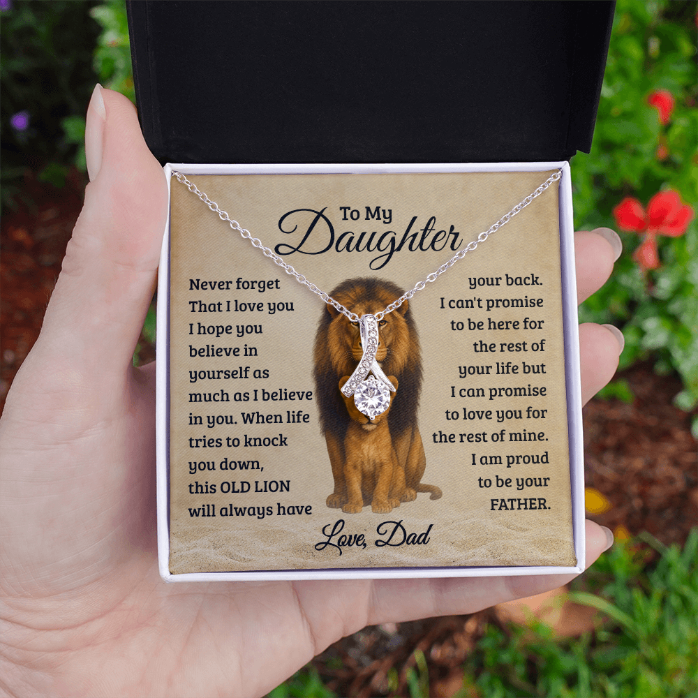 To My Daughter Necklace - "Never Forget That I Love You"