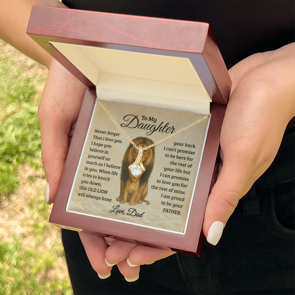 To My Daughter Necklace - "Never Forget That I Love You"