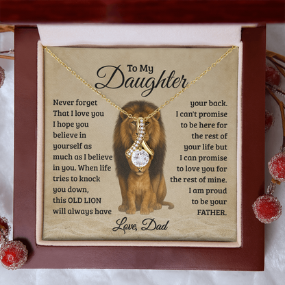 To My Daughter Necklace - "Never Forget That I Love You"