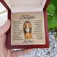 To My Daughter Necklace - "Never Forget That I Love You"