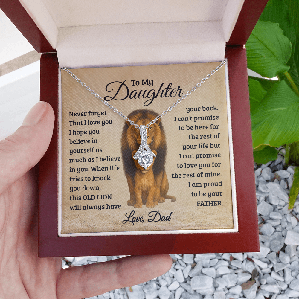 To My Daughter Necklace - "Never Forget That I Love You"