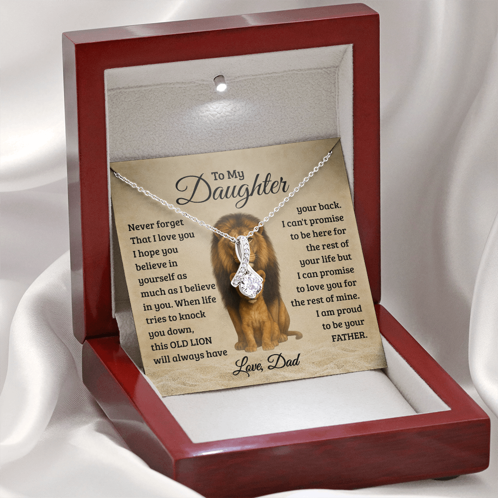 To My Daughter Necklace - "Never Forget That I Love You"