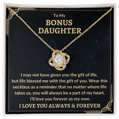 Bonus Daughter "Love You As My Own" G 18K Yellow Gold Finish / Standard Box Jewelry Giftinum