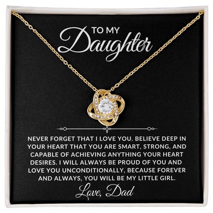 To My Daughter Necklace - Always Proud Of You