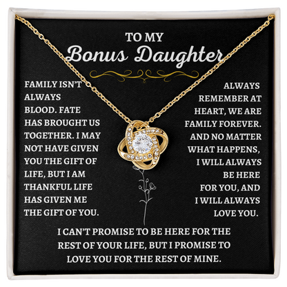 To My Bonus Daughter - Gift of Life Necklace