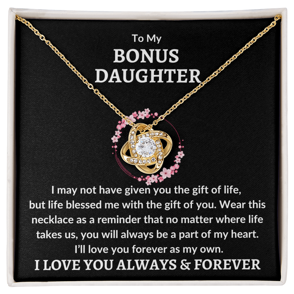 To My Bonus Daughter Necklace – I’ll Love You As My Own ❤️