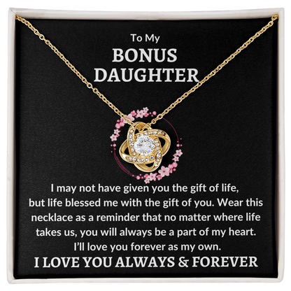 To My Bonus Daughter Necklace – I’ll Love You As My Own ❤️
