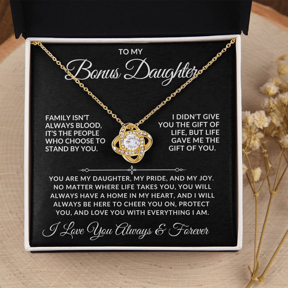 Bonus Daughter Necklace – Family Is More Than Blood