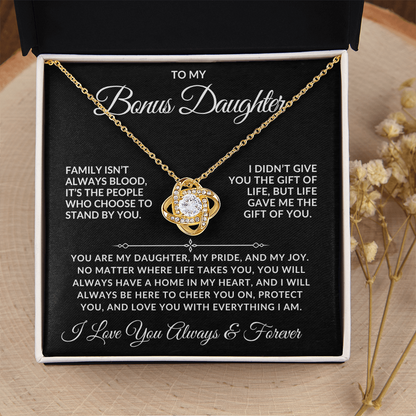 Bonus Daughter Necklace – Family Is More Than Blood
