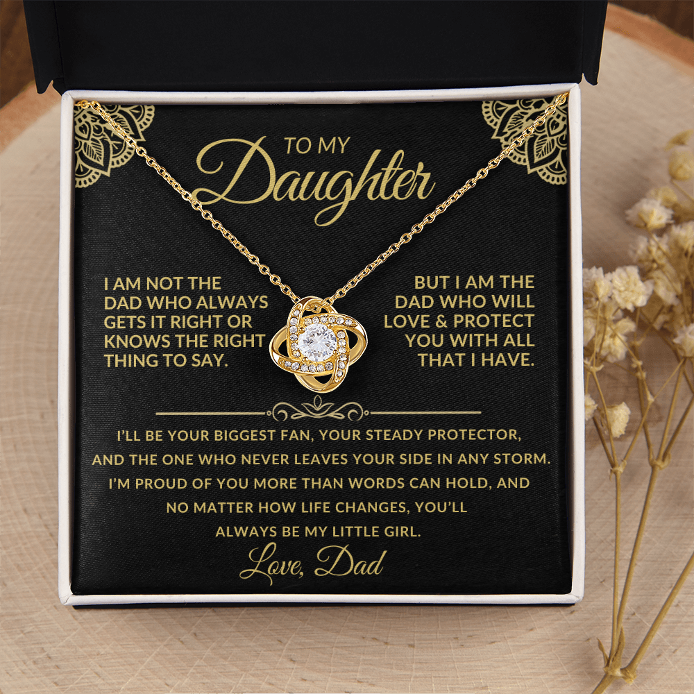 Daughter Necklace Love Dad - "You'll always be my baby girl"