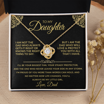 Daughter Necklace Love Dad - "You'll always be my baby girl"