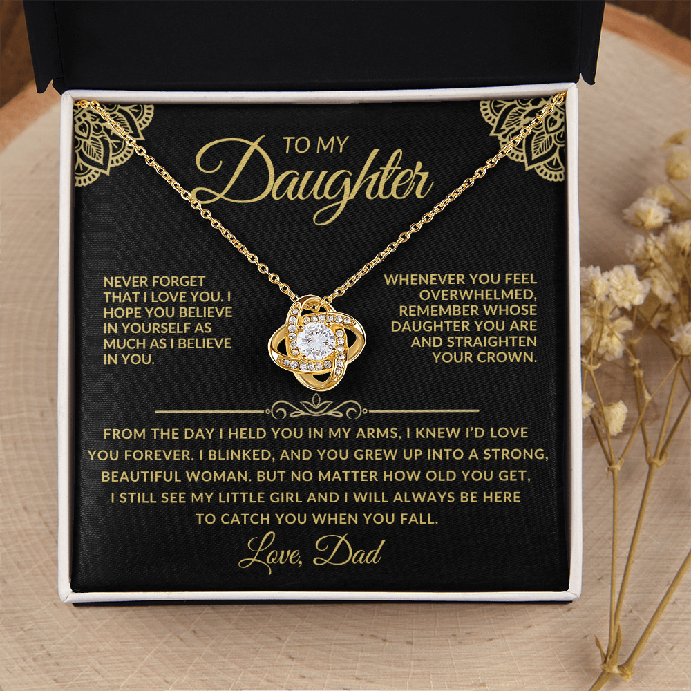 Daughter Necklace Gift Set - Never forget that I love you
