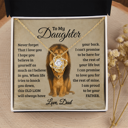 To My Daughter Necklace - "Never Forget That I Love You"