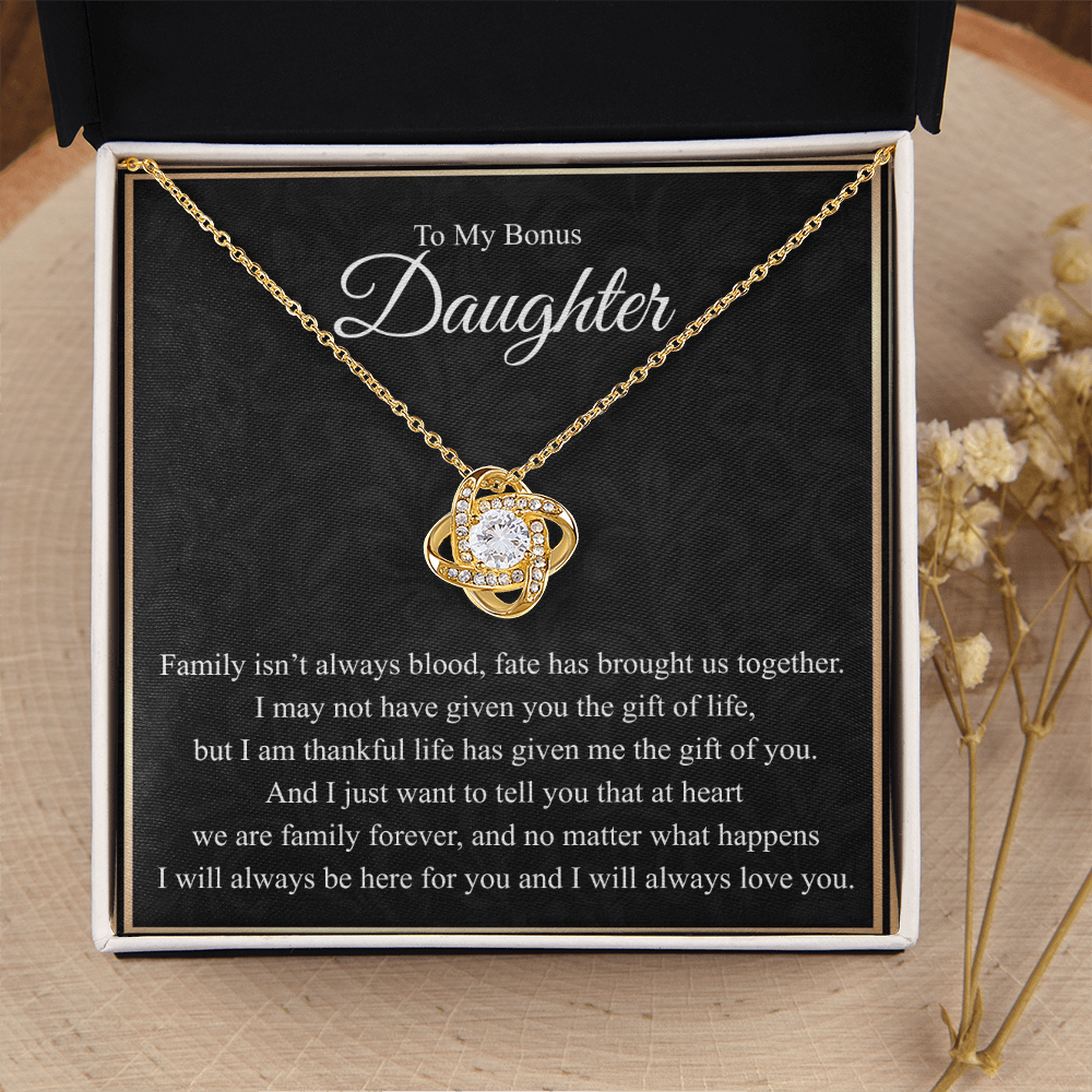 To My Daughter Necklace - Family isn't always blood