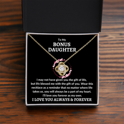To My Bonus Daughter Necklace – I’ll Love You As My Own ❤️