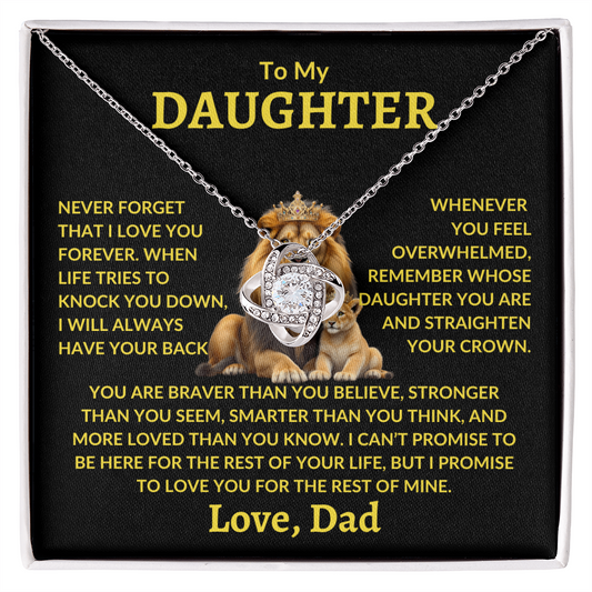 Daughter Necklace - "Never Forget"