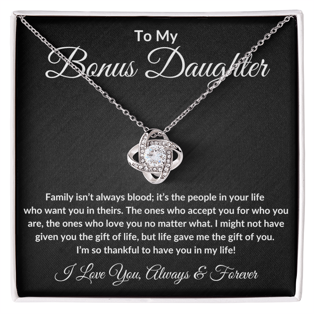 Bonus Daughter Necklace - "Family Isn't Always Blood"