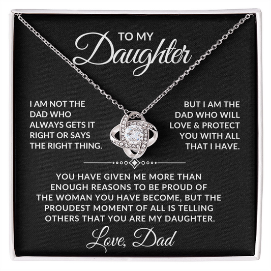 To My Daughter Love Dad Necklace - Love & Protect You