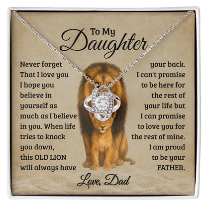 To My Daughter Necklace - "Never Forget That I Love You"