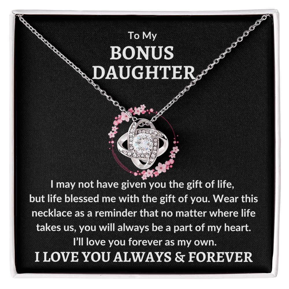 To My Bonus Daughter Necklace – I’ll Love You As My Own ❤️