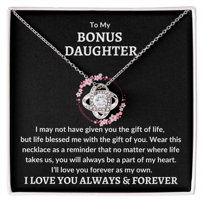 To My Bonus Daughter Necklace – I’ll Love You As My Own ❤️