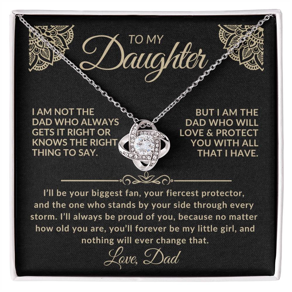 To My Daughter Necklace – Forever My Little Girl | Gift from Dad