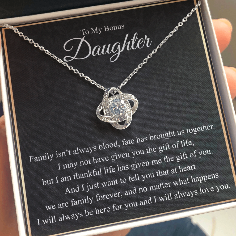 To My Daughter Necklace - Family isn't always blood