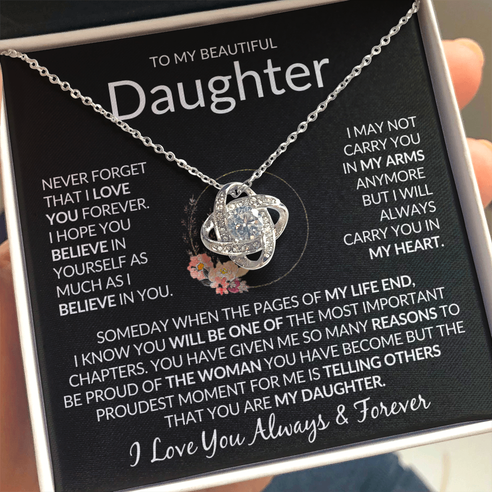 Beautiful Daughter Necklace - "Pages Of My Life End"