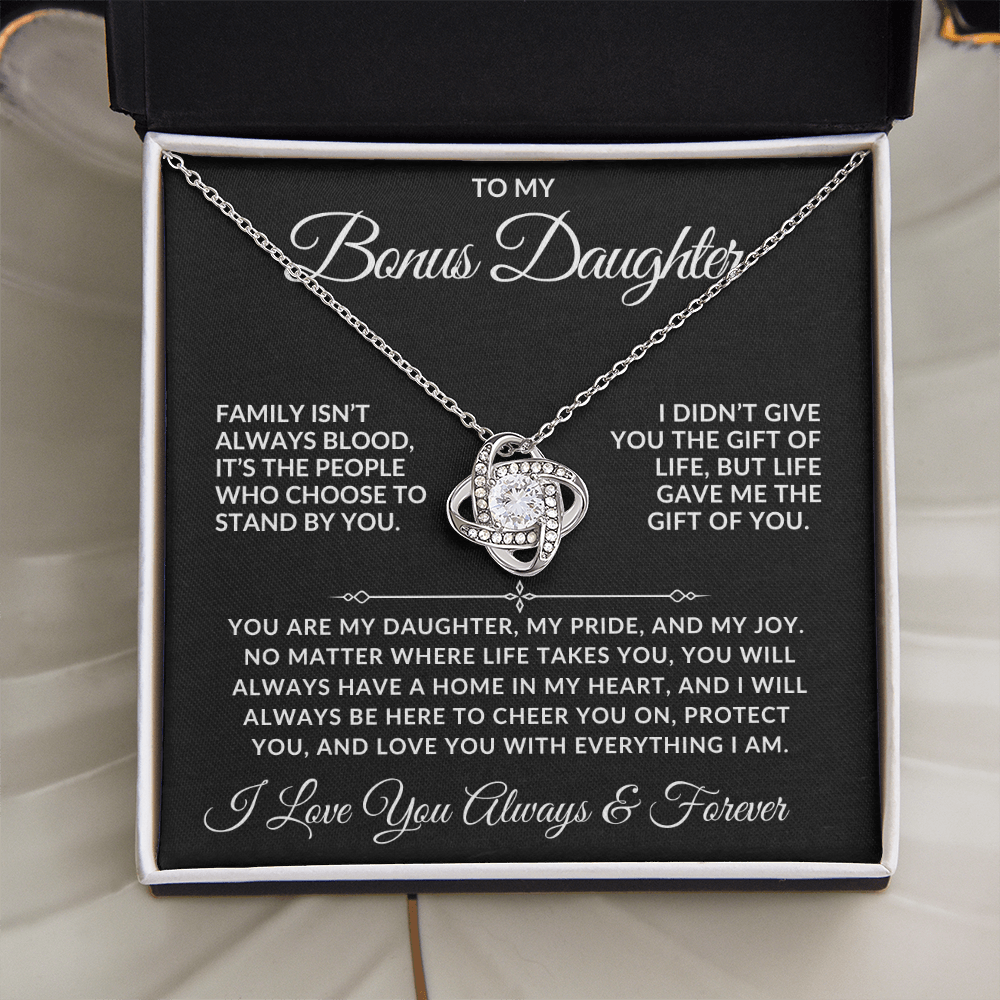 Bonus Daughter Necklace – Family Is More Than Blood