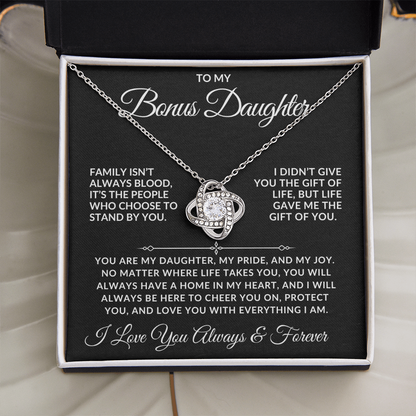 Bonus Daughter Necklace – Family Is More Than Blood
