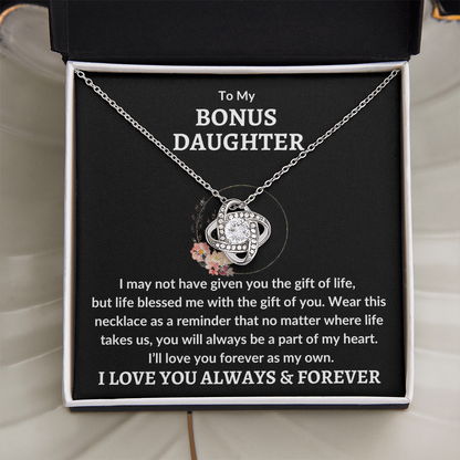 Bonus Daughter Necklace - "Love You As My Own"