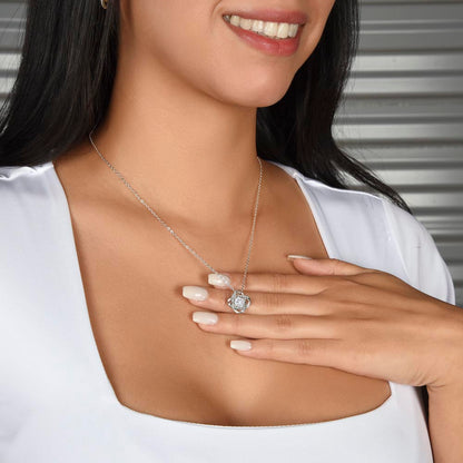 To My Beautiful Mom Necklace - You Gave Me The Confidense 14K White Gold Finish / Standard Box Jewelry Giftinum