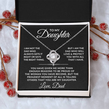 To My Daughter Love Dad Necklace - Love & Protect You